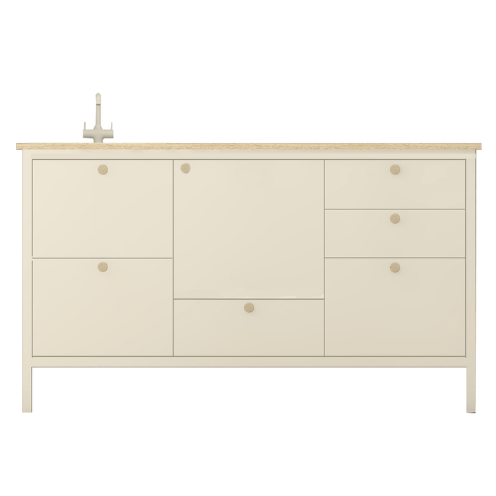 Scandi Kitchenette in linen white Holly Wood Kitchens and Furniture